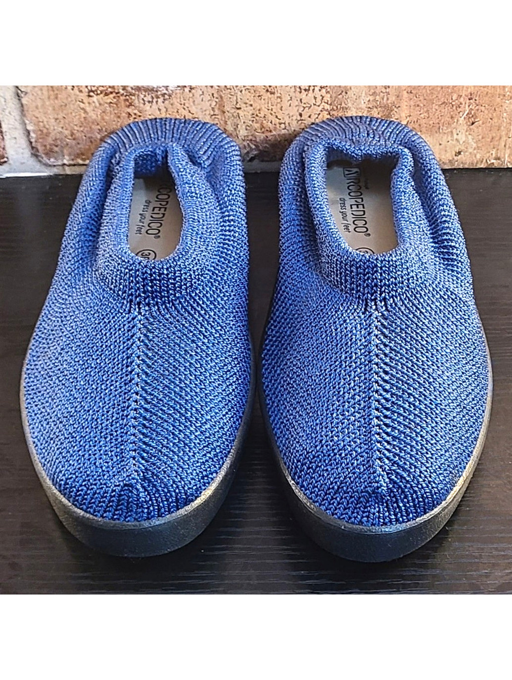 Arcopedico L45 Women’s Blue Knit Slip-On Comfort Shoes EU 39 US 8.5